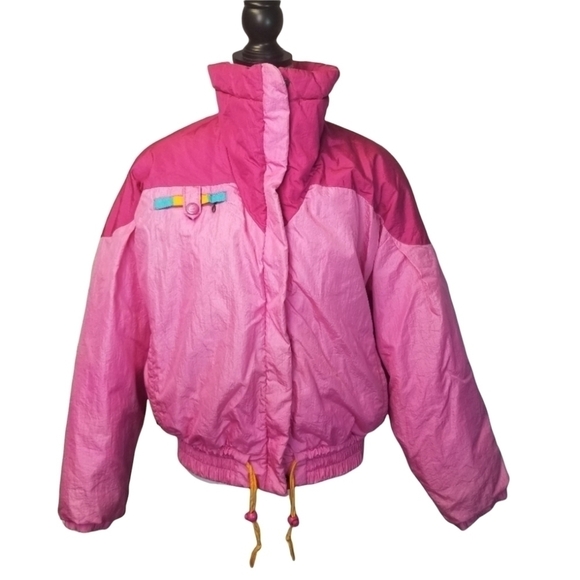 Vtg 80s Robbe Magic pink ski snow jacket barbiecore - Picture 1 of 16